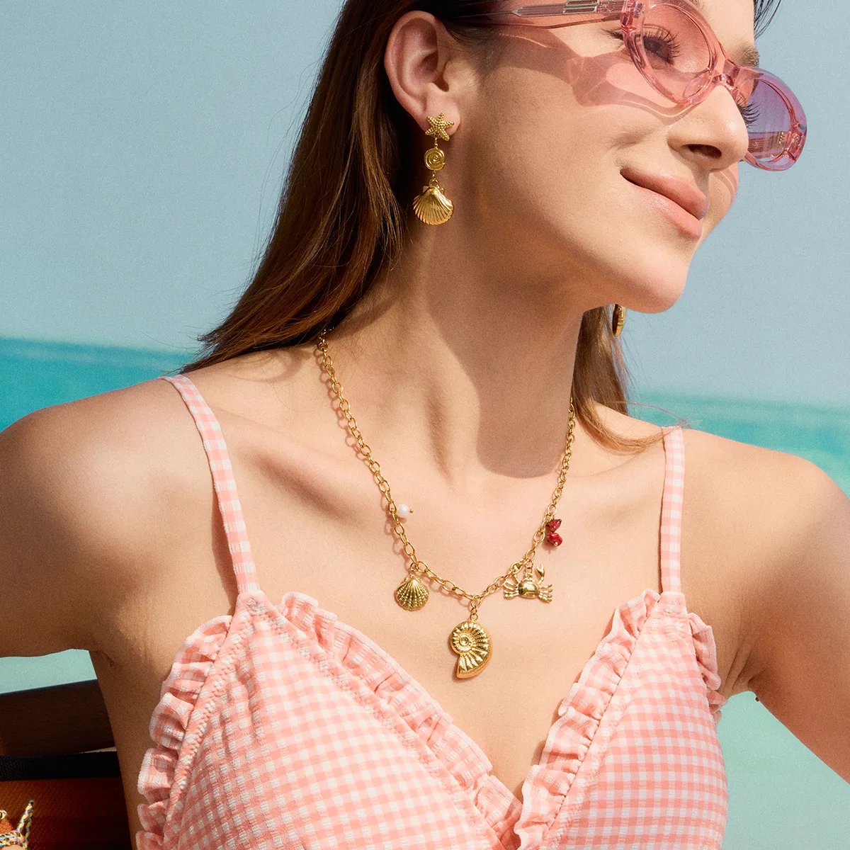 Vacation Beach Modern Style Geometric 316 Stainless Steel  Women's Pendant Necklace Necklace display picture 1