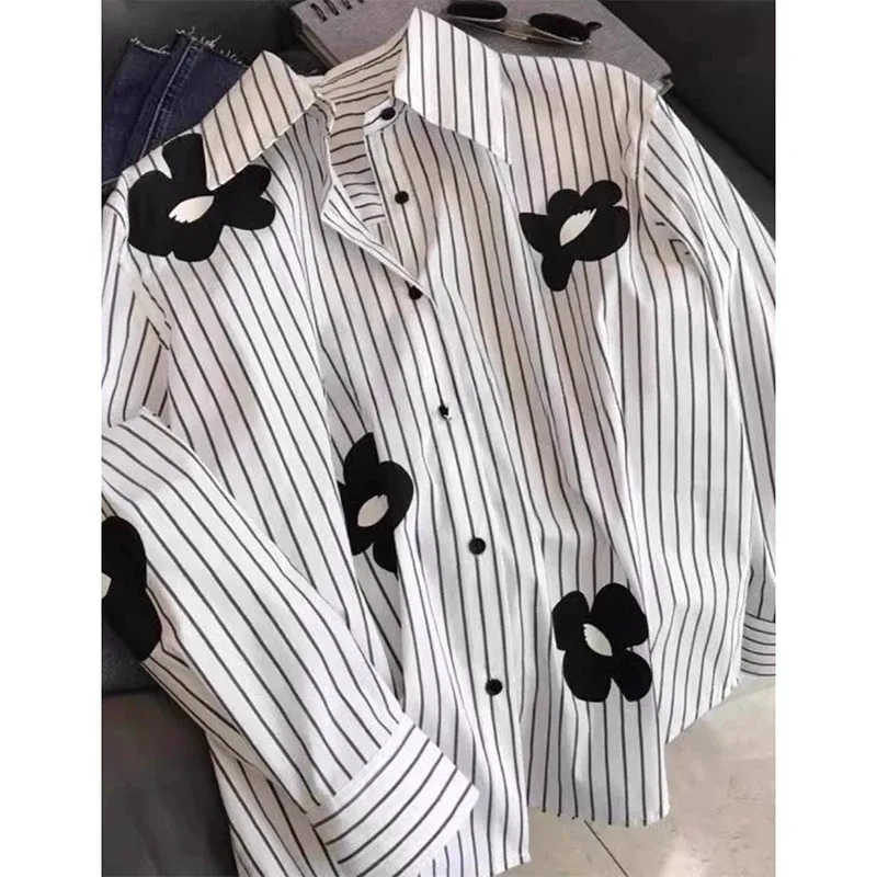 Women's Blouse Long Sleeve Blouses Casual Simple Style Classic Style Flower display picture 1