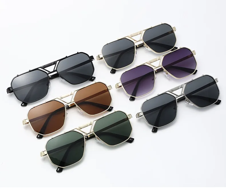 Personality Punk Street Geometric Ac Oval Frame Full Frame Glasses display picture 1