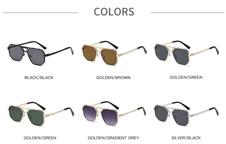 Personality Punk Street Geometric Ac Oval Frame Full Frame Glasses display picture 4