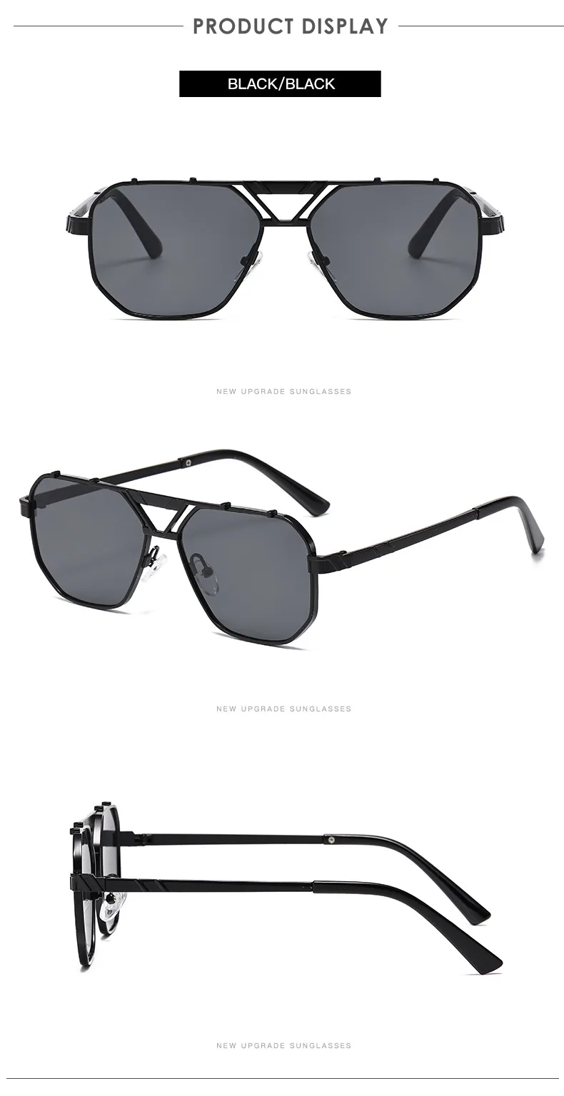 Personality Punk Street Geometric Ac Oval Frame Full Frame Glasses display picture 5
