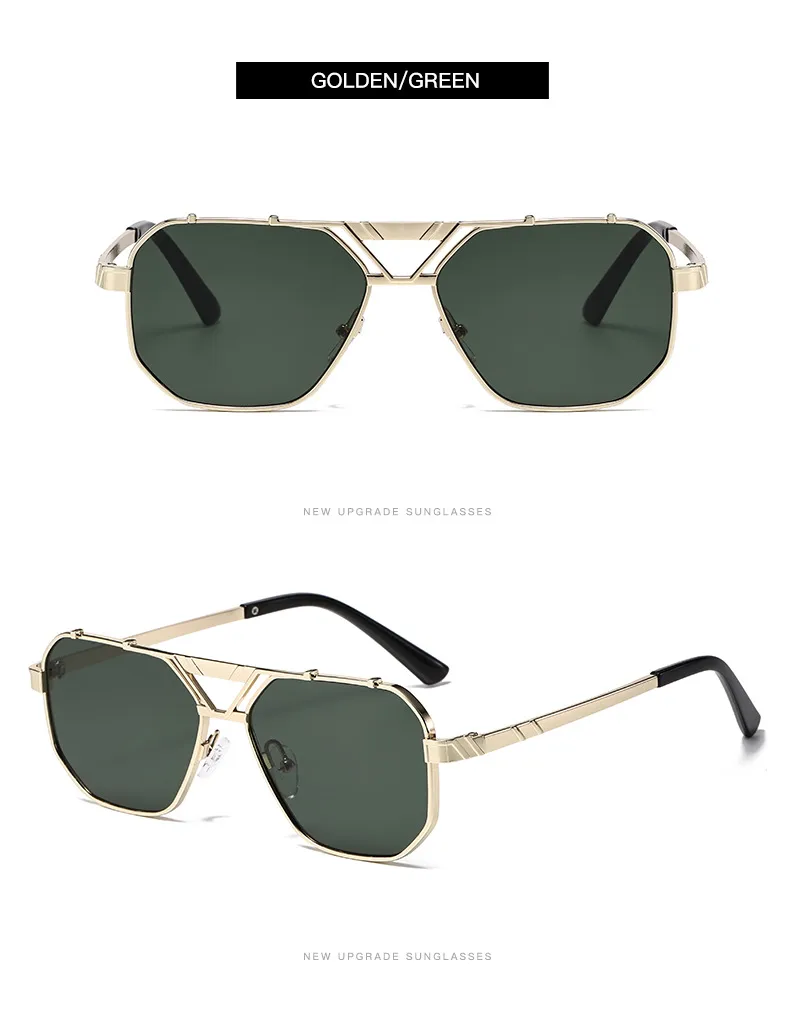 Personality Punk Street Geometric Ac Oval Frame Full Frame Glasses display picture 8