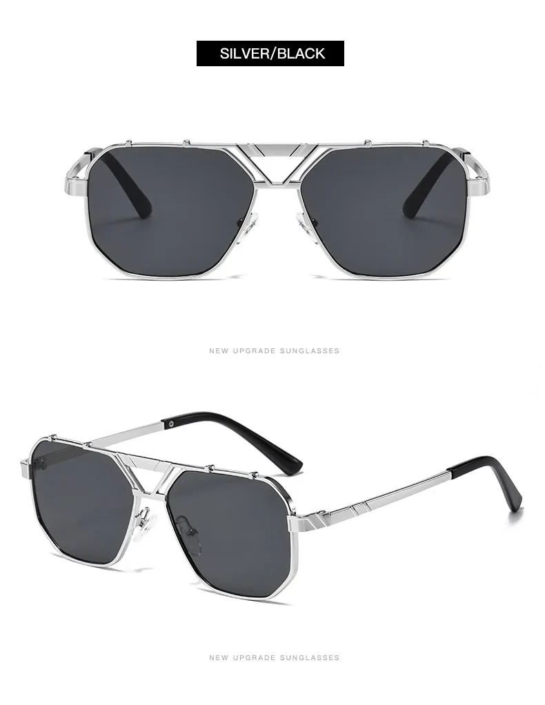 Personality Punk Street Geometric Ac Oval Frame Full Frame Glasses display picture 10