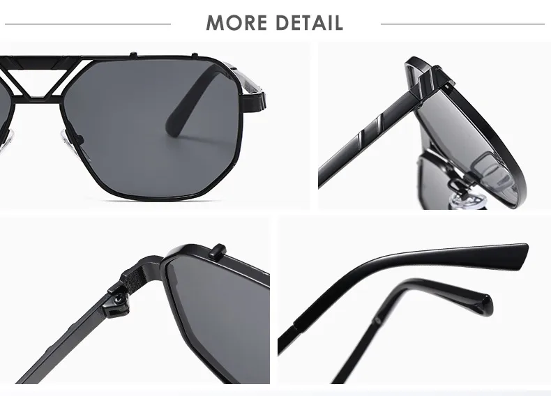 Personality Punk Street Geometric Ac Oval Frame Full Frame Glasses display picture 11