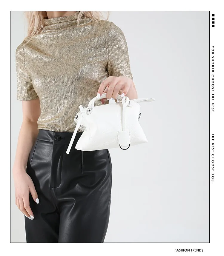 Women's Pu Leather Solid Color Streetwear Square Zipper Shoulder Bag display picture 1