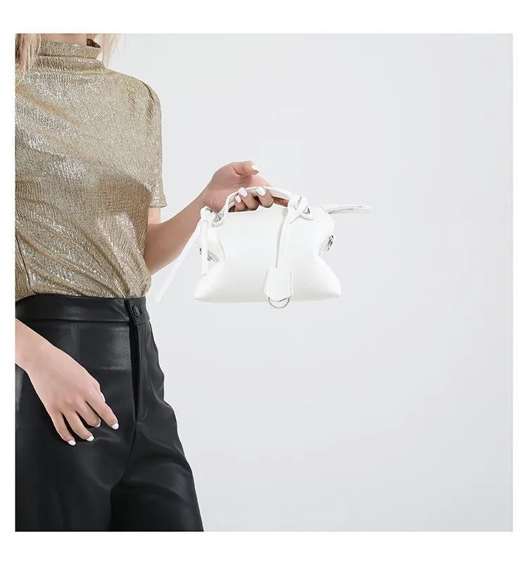 Women's Pu Leather Solid Color Streetwear Square Zipper Shoulder Bag display picture 5