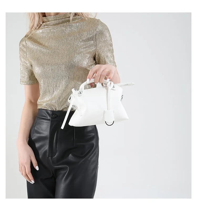 Women's Pu Leather Solid Color Streetwear Square Zipper Shoulder Bag display picture 10