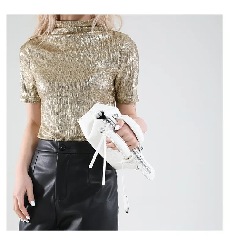 Women's Pu Leather Solid Color Streetwear Square Zipper Shoulder Bag display picture 14
