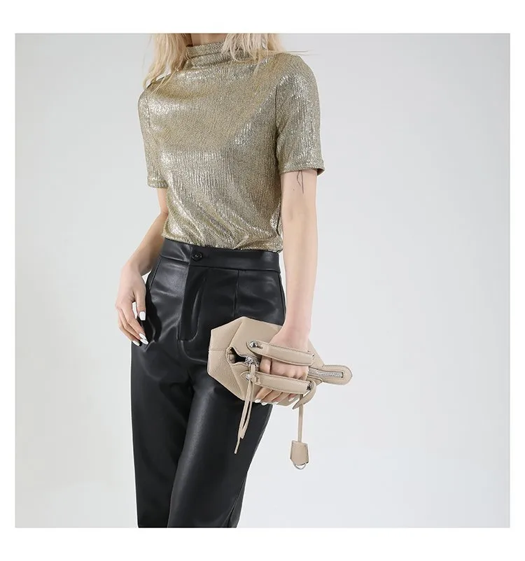 Women's Pu Leather Solid Color Streetwear Square Zipper Shoulder Bag display picture 15