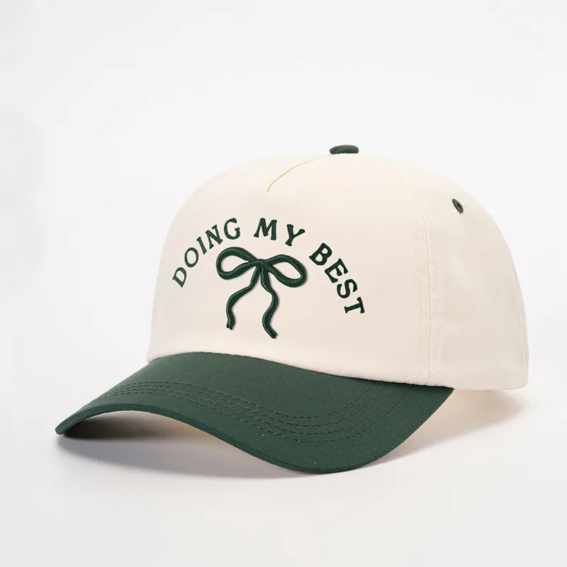 Unisex Casual Simple Style Streetwear Vocabulary Words/Name Bow Knot Embroidery Curved Eaves Baseball Cap display picture 4