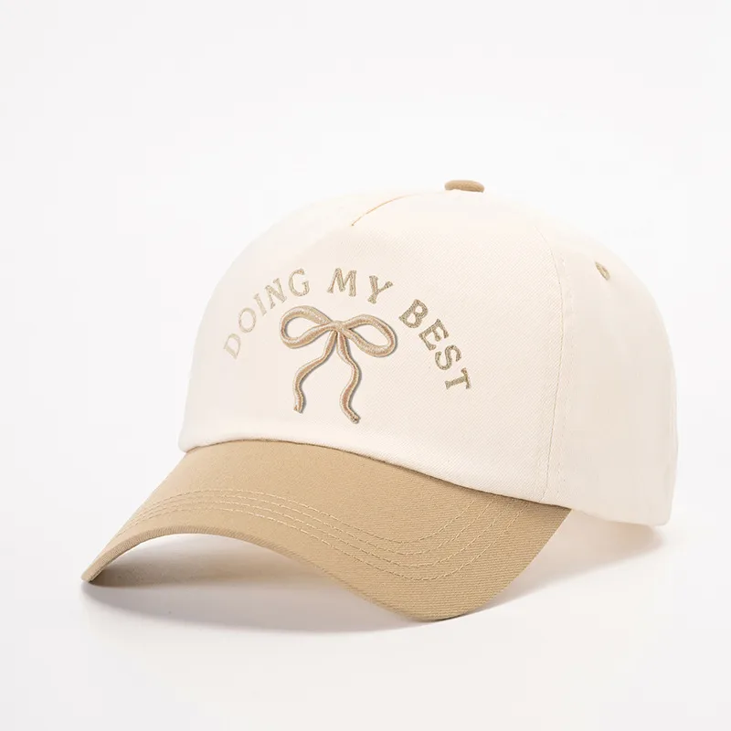 Unisex Casual Simple Style Streetwear Vocabulary Words/Name Bow Knot Embroidery Curved Eaves Baseball Cap display picture 5