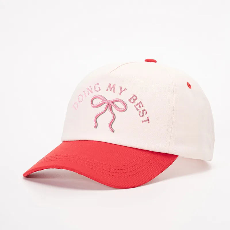 Unisex Casual Simple Style Streetwear Vocabulary Words/Name Bow Knot Embroidery Curved Eaves Baseball Cap display picture 2