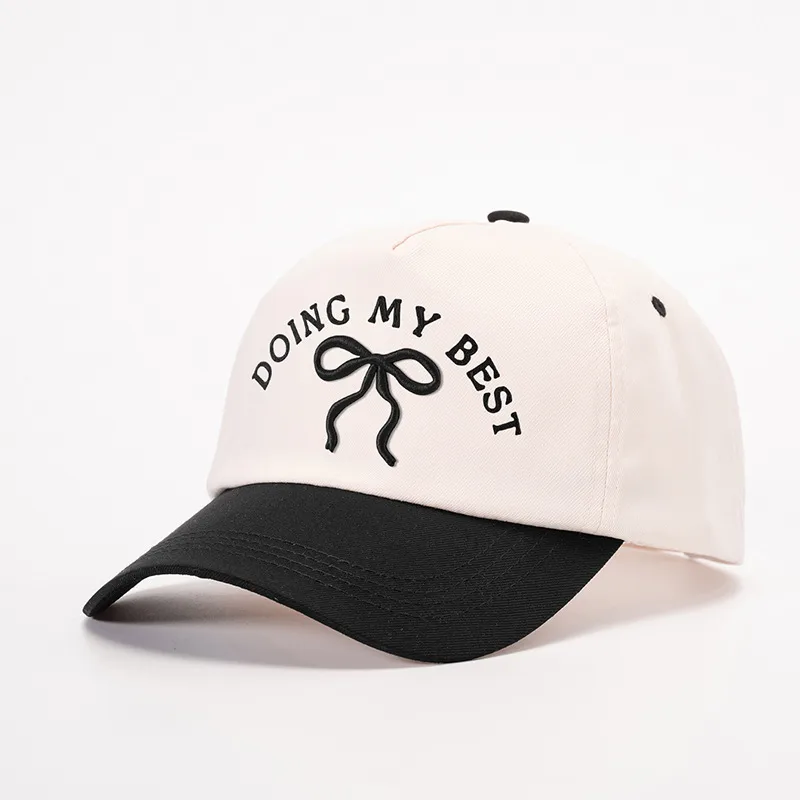 Unisex Casual Simple Style Streetwear Vocabulary Words/Name Bow Knot Embroidery Curved Eaves Baseball Cap display picture 6