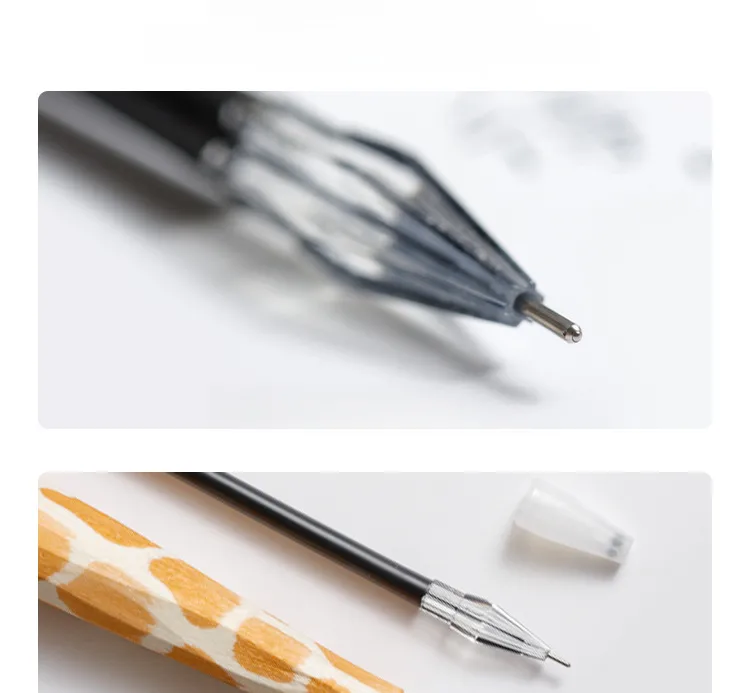Giraffe Elephant Cute Cartoon Animal Pen Hand Carved Creative Wood Pen Wood Carving Pen DIY Gel Pen display picture 6