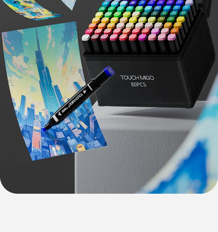 Factory Direct Supply Marker Pen Set Double Head Oily Watercolor Pen Children's Painting Pen 48 Color 168 Color Pen Wholesale display picture 1