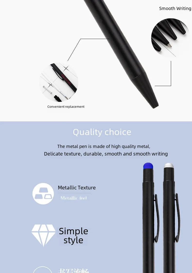 Color Touch Screen Head Ballpoint Pen Business Exhibition QR Code Pen Special Metal Gel Pen Ballpoint Pen Water Pen display picture 3