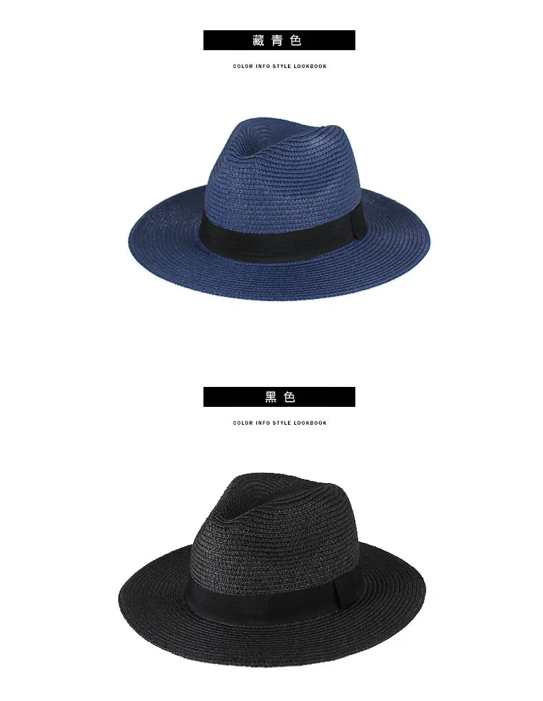 Panama Straw Hat Women's British Top Hat White Jazz Beach Hat Internet Popular Summer Seaside All-Match Sunshade Sunscreen display picture 5