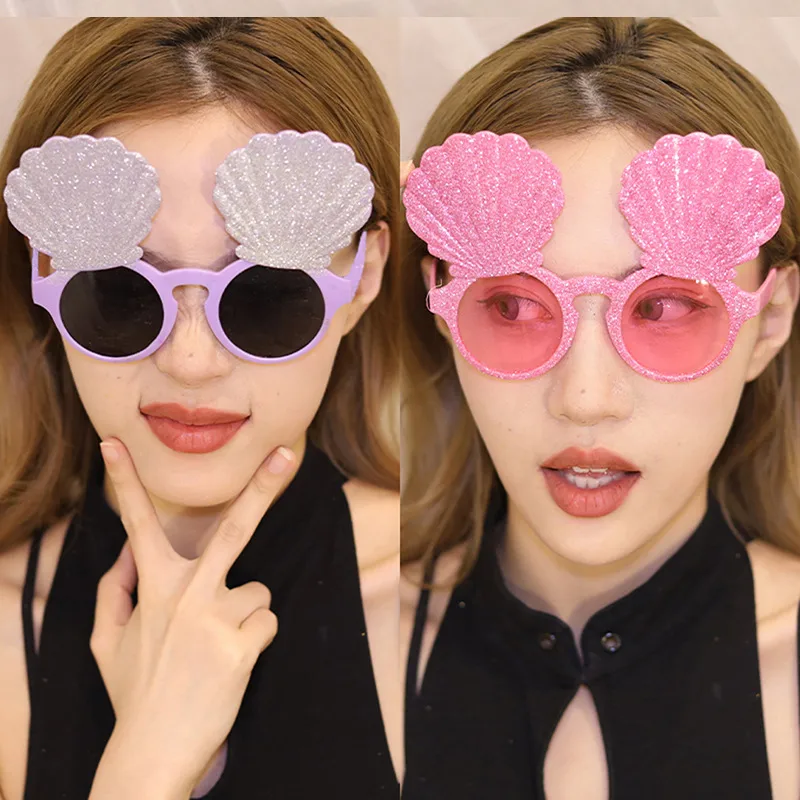 Shell Funny Glasses Gift Personalized Sea Shell Starfish Selfie Props Decoration Holiday Party Beach Party Supplies display picture 1