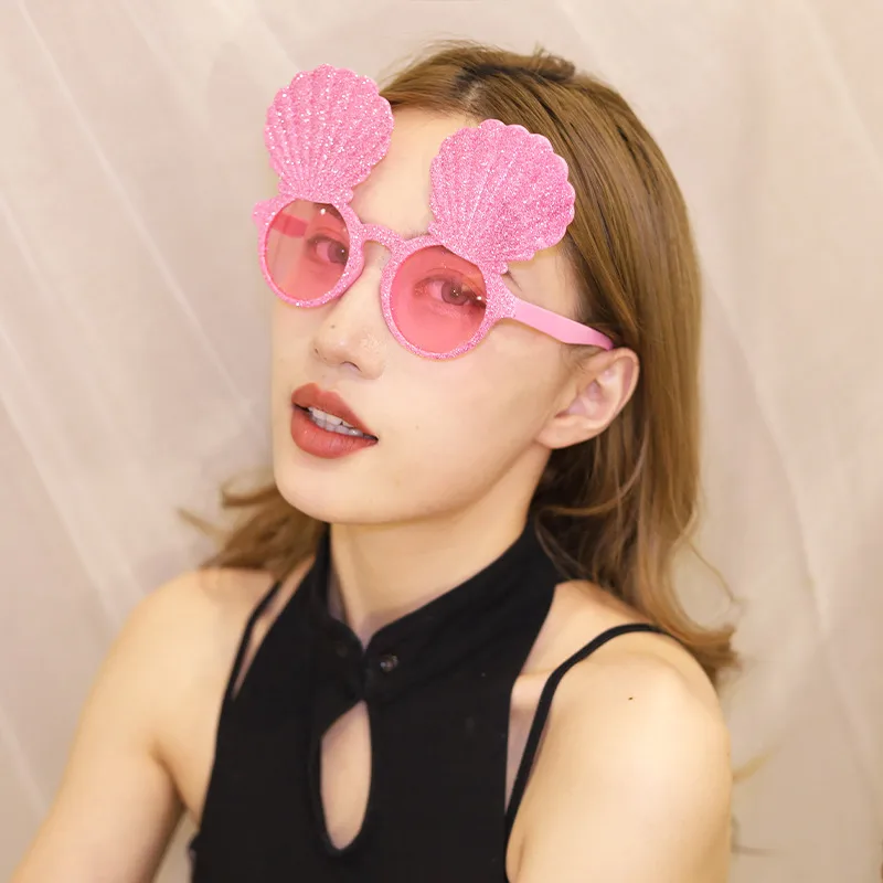 Shell Funny Glasses Gift Personalized Sea Shell Starfish Selfie Props Decoration Holiday Party Beach Party Supplies display picture 2