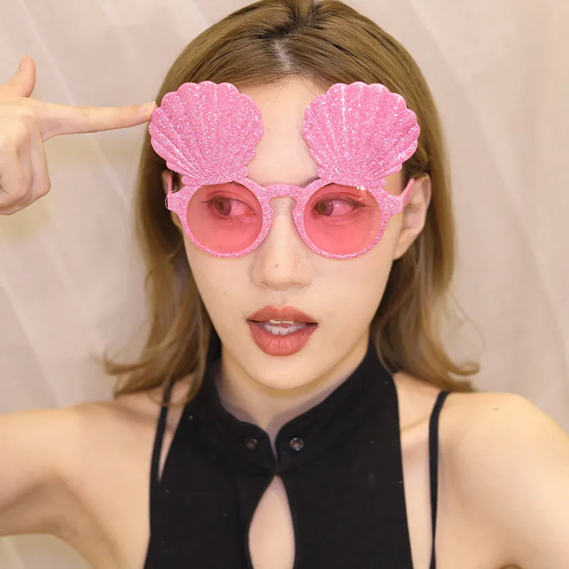 Shell Funny Glasses Gift Personalized Sea Shell Starfish Selfie Props Decoration Holiday Party Beach Party Supplies display picture 3