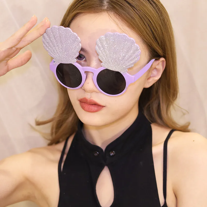 Shell Funny Glasses Gift Personalized Sea Shell Starfish Selfie Props Decoration Holiday Party Beach Party Supplies display picture 5