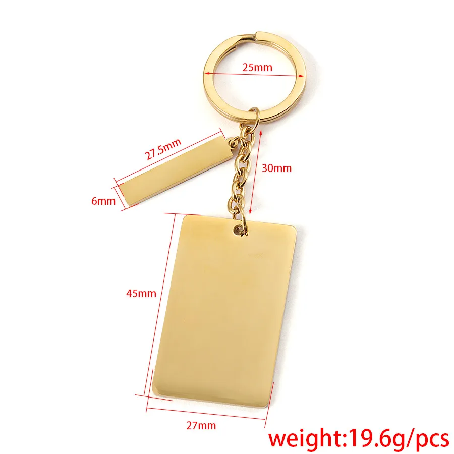 1 Piece Simple Style Solid Color 304 Stainless Steel April Fools Unisex Keychain display picture 1