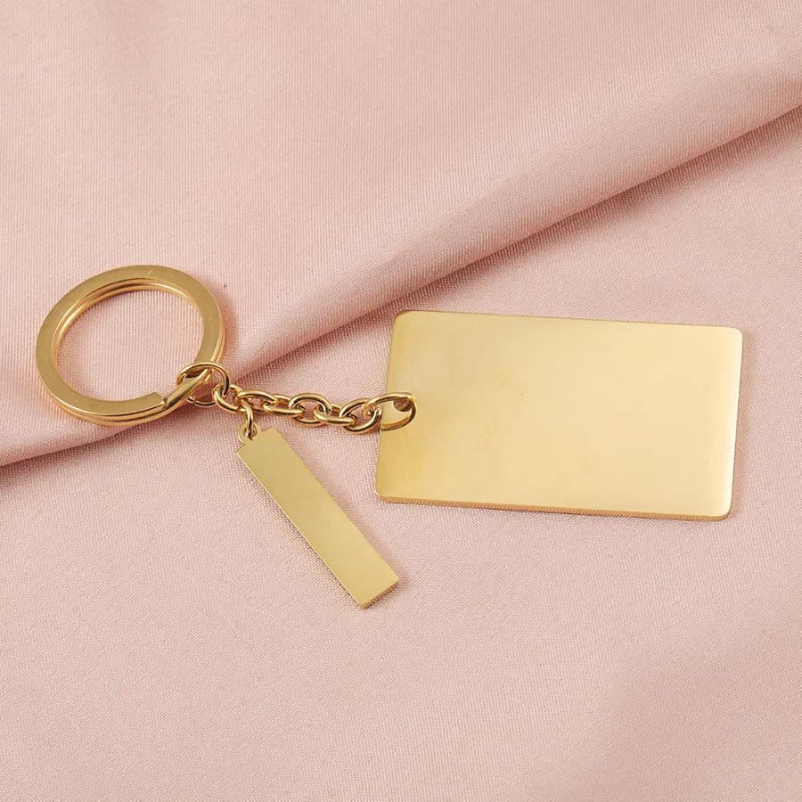 1 Piece Simple Style Solid Color 304 Stainless Steel April Fools Unisex Keychain display picture 3