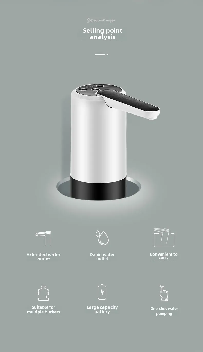 Detached Integrated Water Absorber Barreled Water Dispenser Household Automatic Water Spreader Electric Water Pumping Artifact Water Presser display picture 2