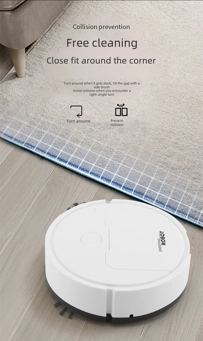 New Mini Vacuum Cleaner Intelligent Sweeping Robot Suction Sweep Drag Three-in-one Will Sell Gift Manufacturers Wholesale display picture 6