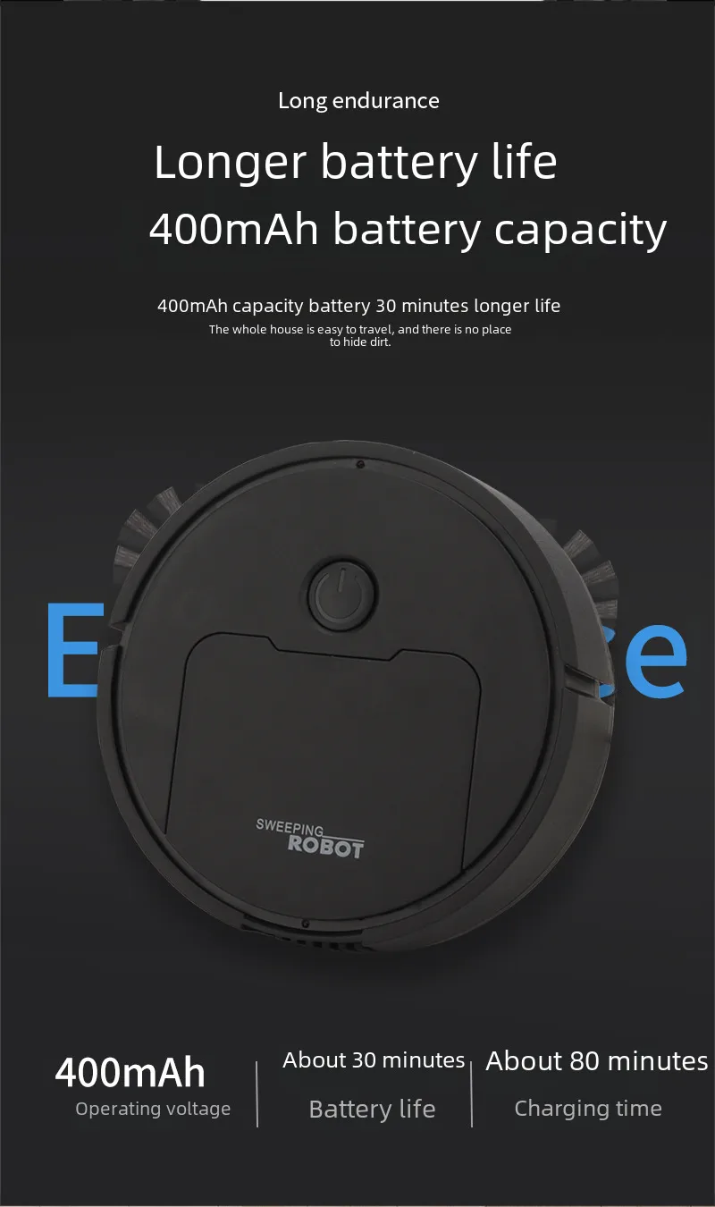 New Mini Vacuum Cleaner Intelligent Sweeping Robot Suction Sweep Drag Three-in-one Will Sell Gift Manufacturers Wholesale display picture 7
