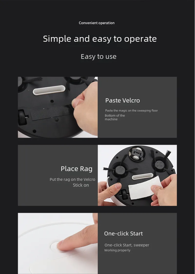 New Mini Vacuum Cleaner Intelligent Sweeping Robot Suction Sweep Drag Three-in-one Will Sell Gift Manufacturers Wholesale display picture 9
