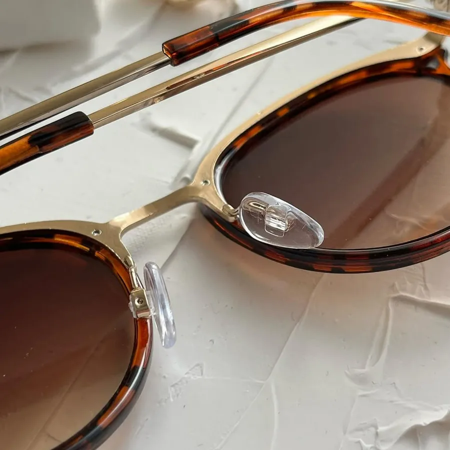 Retro Vacation Commute Solid Color Ac Oval Frame Full Frame Glasses display picture 3