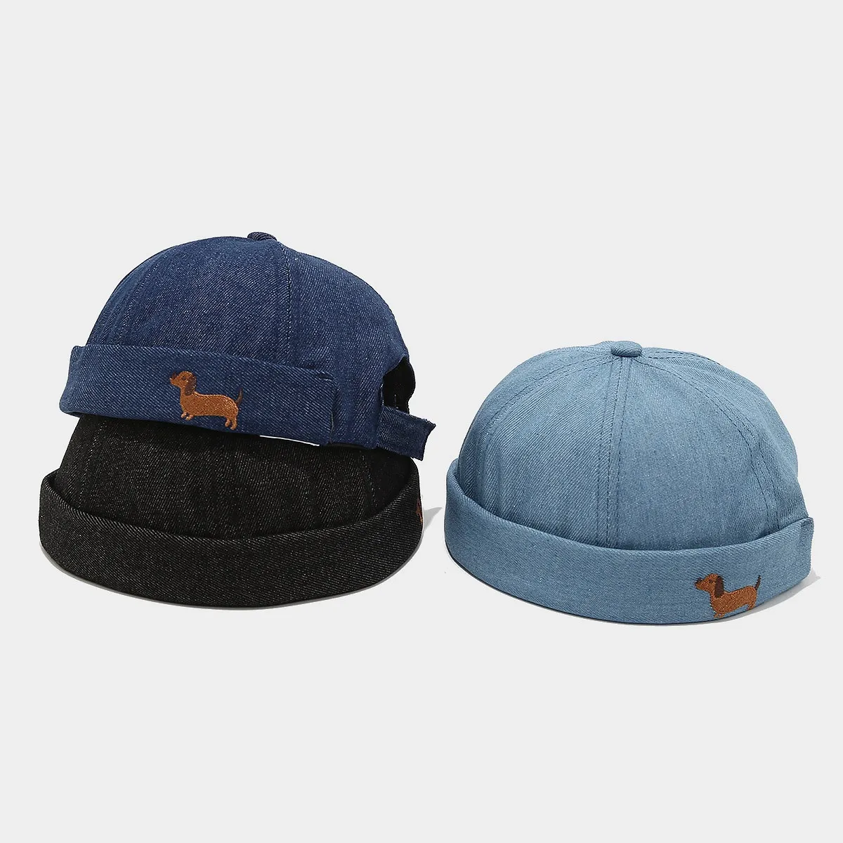 Unisex Casual Simple Style Streetwear Dog Eaveless Beanie Hat display picture 2