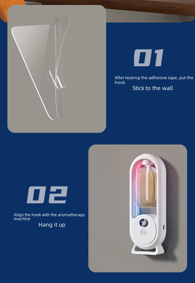 Digital Display Aroma Diffuser Machine Automatic Spray Incense With Atmosphere Lamp Household Hotel Toilet Deodorization And Fragrance Diffusing Machine Aroma Machine display picture 3