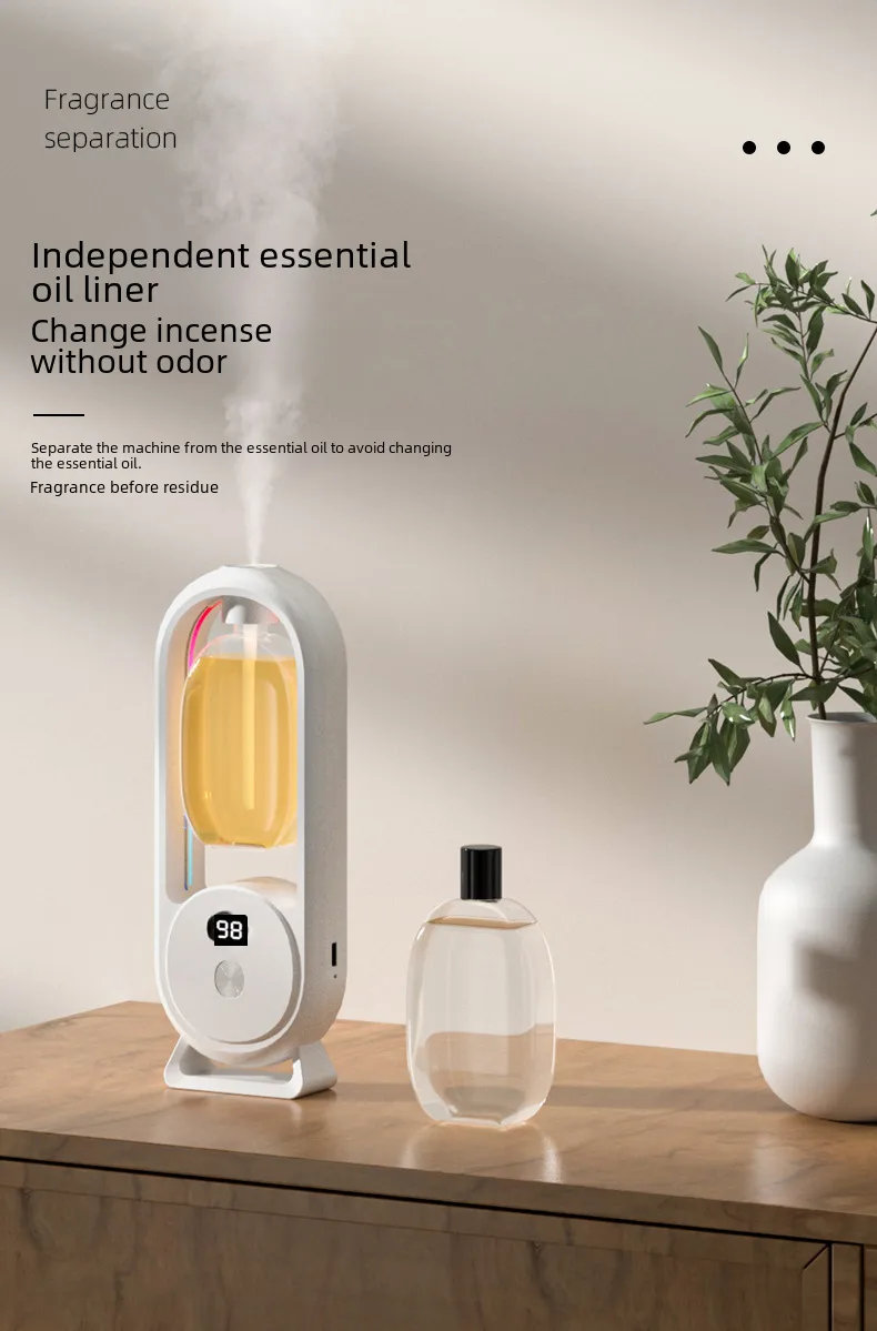 Digital Display Aroma Diffuser Machine Automatic Spray Incense With Atmosphere Lamp Household Hotel Toilet Deodorization And Fragrance Diffusing Machine Aroma Machine display picture 9
