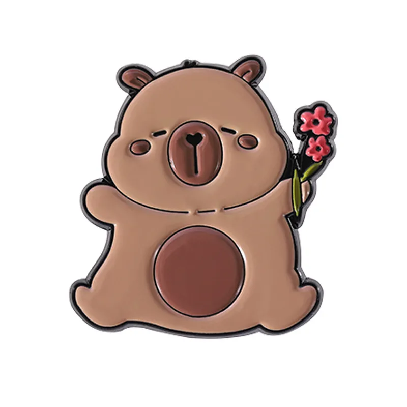Cartoon Style Cute Capybara Alloy Stamping Stoving Varnish Plating Women's Brooches display picture 10