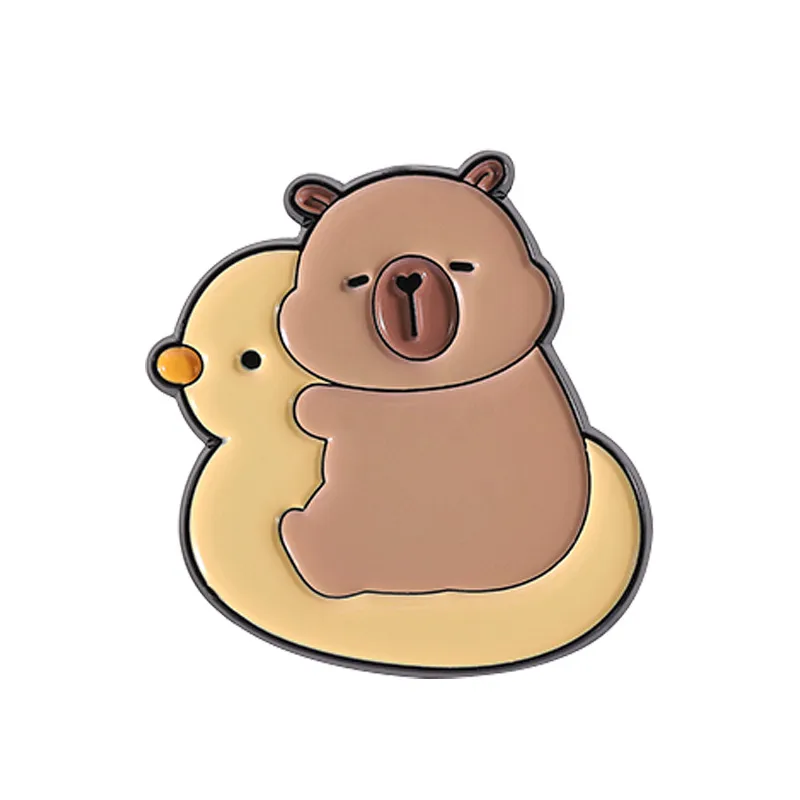 Cartoon Style Cute Capybara Alloy Stamping Stoving Varnish Plating Women's Brooches display picture 11