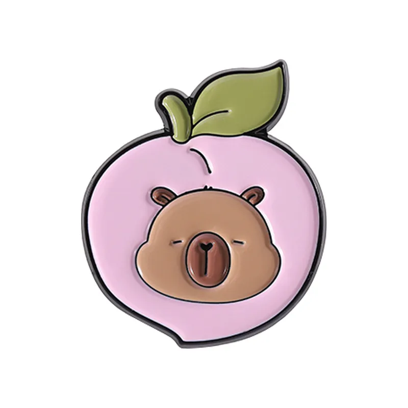 Cartoon Style Cute Capybara Alloy Stamping Stoving Varnish Plating Women's Brooches display picture 12