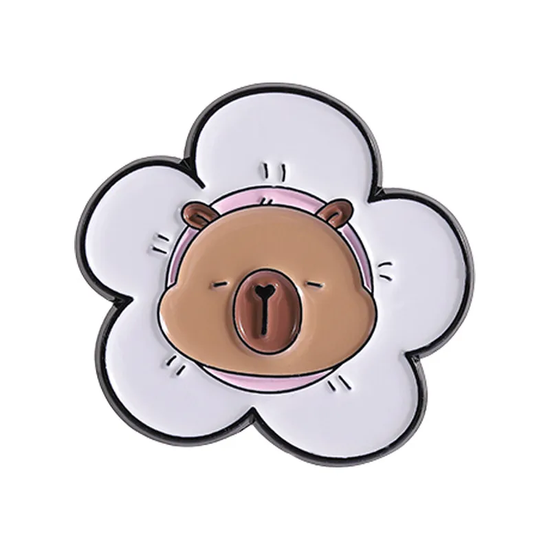 Cartoon Style Cute Capybara Alloy Stamping Stoving Varnish Plating Women's Brooches display picture 13