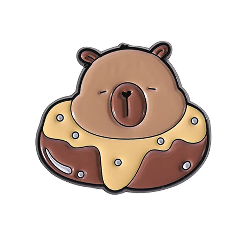Cartoon Style Cute Capybara Alloy Stamping Stoving Varnish Plating Women's Brooches display picture 14