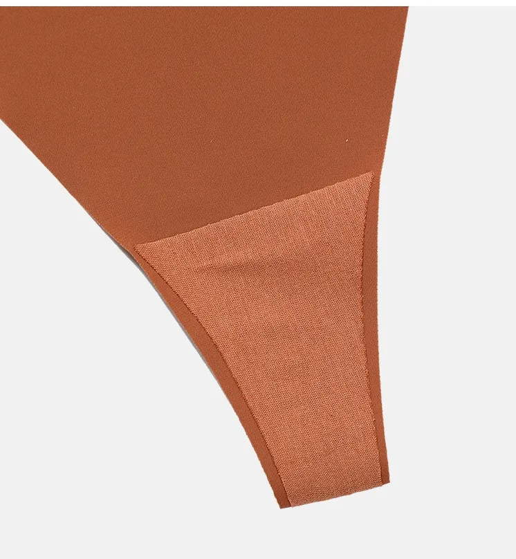 Solid Color Seamless Breathable Quick Dry Low Waist T/thong Panties display picture 4