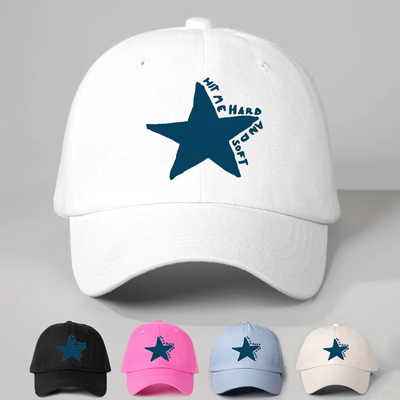 Unisex Casual Simple Style Streetwear Vocabulary Words/Name Star Embroidery Curved Eaves Baseball Cap display picture 1