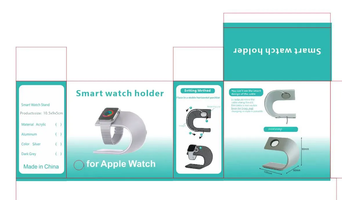 Suitable For Apple Watch Bracket Aluminum Alloy U-shaped Desktop Watch Smart Watch Charging Bracket Large Quantity Free Shipping display picture 5