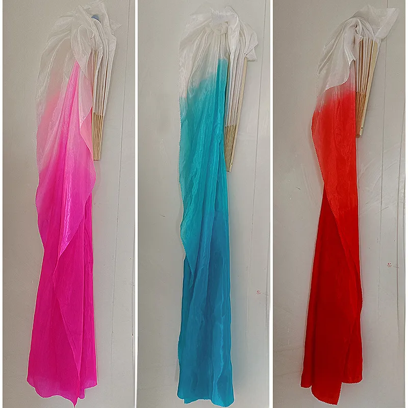 Koi Copy Dance Fan Wanjiang Long Fan Dance Fan Left Hand Finger Moon Small Shadow Smoke Classical Dance Long Silk Fan display picture 1