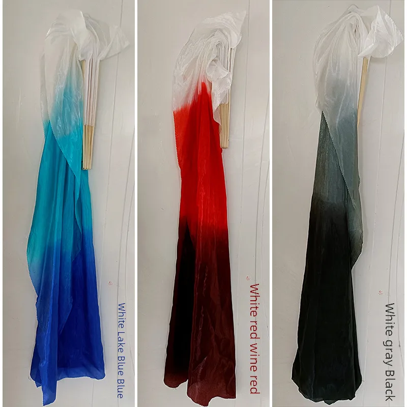 Koi Copy Dance Fan Wanjiang Long Fan Dance Fan Left Hand Finger Moon Small Shadow Smoke Classical Dance Long Silk Fan display picture 2
