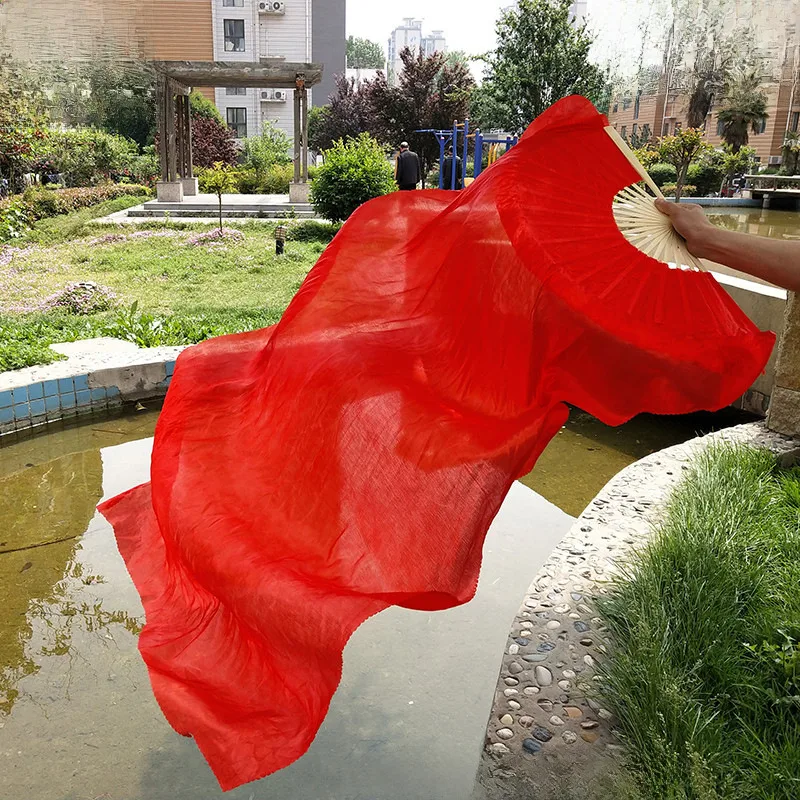 Koi Copy Dance Fan Wanjiang Long Fan Dance Fan Left Hand Finger Moon Small Shadow Smoke Classical Dance Long Silk Fan display picture 9