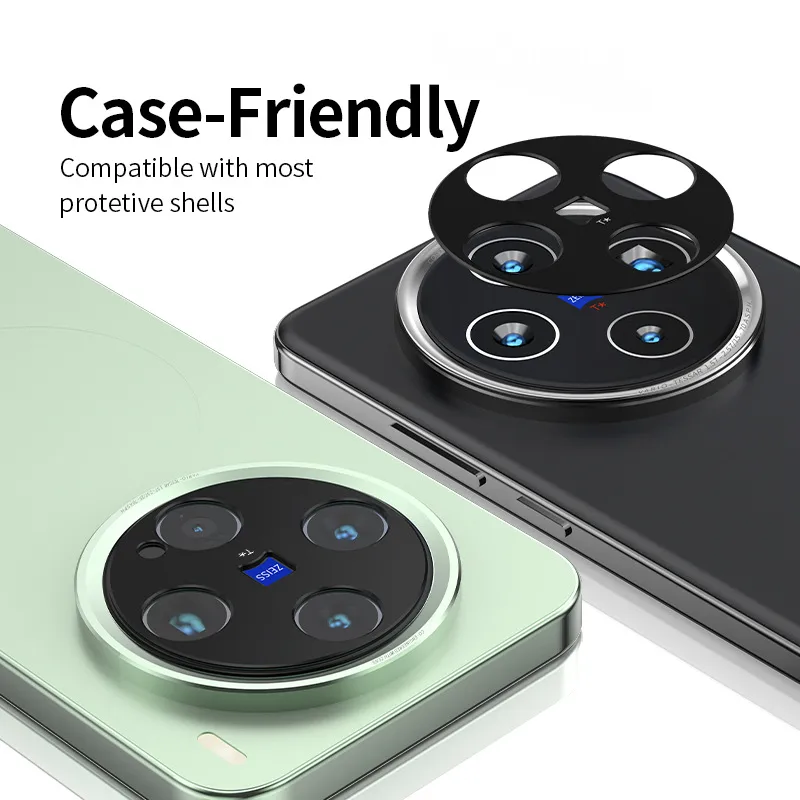 Tempered Glass Aluminium Alloy Geometric Simple Style Mobile Phone Phone Camera Lens Protective Film Phone Cases display picture 2
