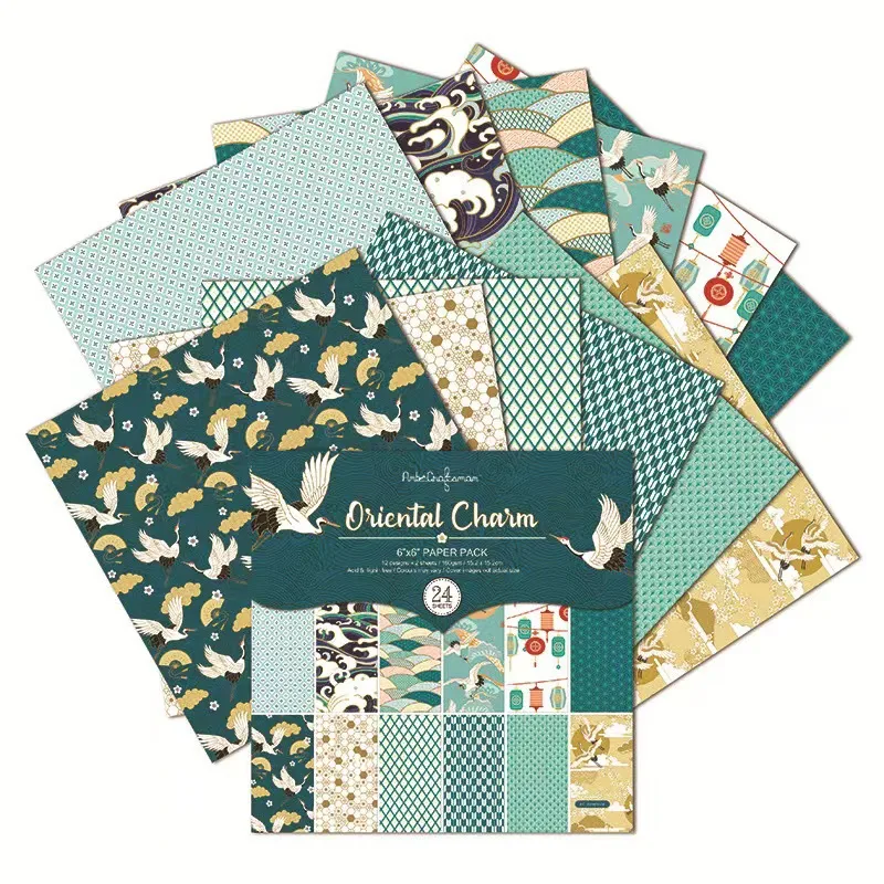 Hand Account Background Paper Material Paper 6 Inch DIY Photo Album Background Paper Single Side -12 Figure * 1/set Of Cards  Best Selling display picture 2