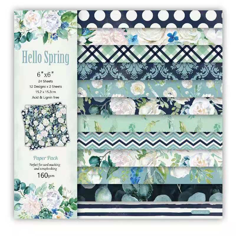 Hand Account Background Paper Material Paper 6 Inch DIY Photo Album Background Paper Single Side -12 Figure * 1/set Of Cards  Best Selling display picture 5