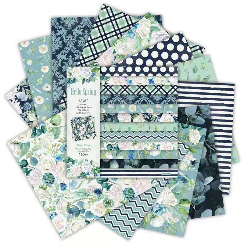 Hand Account Background Paper Material Paper 6 Inch DIY Photo Album Background Paper Single Side -12 Figure * 1/set Of Cards  Best Selling display picture 6